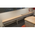 Blonde and Grey 15', Counter High Work/Storage Counter w Drawers